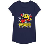 【PAC-Man】 PAC-Man Holiday 002 T-Shirt, Fille, Bleu Marine, L