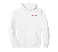 PAC-Man Sweat à Capuche, Unisexe pour Adultes, Blanc, XL
