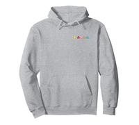 PAC-Man Sweat à Capuche, Unisexe pour Adultes, Gris Chiné, L