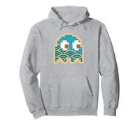 PAC-Man Sweat à Capuche, Unisexe pour Adultes, Gris Chiné, XL