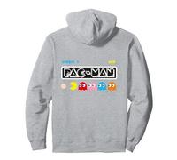 PAC-Man Sweat à Capuche, Unisexe pour Adultes, Gris Chiné, XL