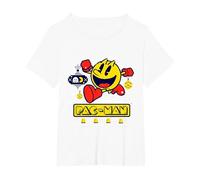 PAC-Man T-Shirt, Femme Grandes Tailles, Blanc, 1X