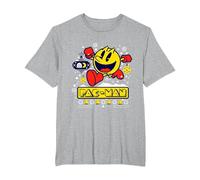 PAC-Man T-Shirt, Homme Grandes Tailles, Gris Chiné, 3X Tall
