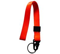 PAC Supplies Global Lanière de poignet colorée avec porte-clés - Choisissez votre couleur (orange)