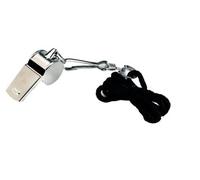 PAC Supplies Global Ltd Sifflet d'arbitre en métal avec cordon noir (1)
