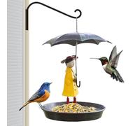 Paccrocheurs à oiseaux pour l'extérieur - Fille de 8,27 pouces avec mangeoire d'oiseau parapluie, ornement de jardin suspendu portable | Décoration de jardin en plein air pour attirer des oiseaux, cad