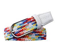 PACDE Western Candy Colors Ceinture élastique tressée en toile tissée fine élastique pour femme, multicolore, for34"-35"waist size