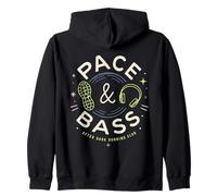 Pace and Bass Night Run Music Runner Jogging Humour Sweat à Capuche