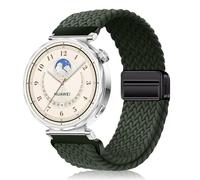 PaceBid 18mm Nylon Bracelet pour Huawei Watch 5 42mm/Watch GT 5 Pro 42mm/GT 5 41mm/GT4 41mm, Tressé Magnétique Sport Bracelets pour Garmin Venu 3S/Forerunner 265S/255S/255S Music/Venu 2S - Vert