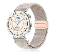 PaceBid 18mm Nylon Bracelet pour Huawei Watch GT 6 41mm/Watch 5 42mm/GT 5 Pro 42mm/GT5/GT4, Tressé Magnétique Bracelets pour Garmin Venu 4 41mm/Venu 3S/2S/Forerunner 265S/255S Music - Abricot