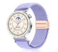 PaceBid 18mm Nylon Bracelet pour Huawei Watch GT 6 41mm/Watch 5 42mm/GT 5 Pro 42mm/GT5/GT4, Tressé Magnétique Bracelets pour Garmin Venu 4 41mm/Venu 3S/2S/Forerunner 265S/255S Music - Lavande