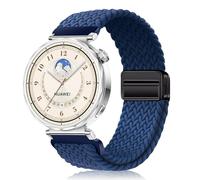 PaceBid 18mm Nylon Bracelet pour Huawei Watch GT 6 41mm/Watch 5 42mm/GT 5 Pro 42mm/GT5/GT4, Tressé Magnétique Bracelets pour Garmin Venu 4 41mm/Venu 3S/2S/Forerunner 265S/255S Music - Bleu