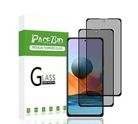 PaceBid 2 Pack Verre Trempé Anti-Espion Compatible avec Xiaomi Redmi Note 10 Pro/Note 10 Pro Max, [Anti Rayures] [Case Friendly] 9H Dureté Anti-Spy Protecteur d'écran de Confidentialité