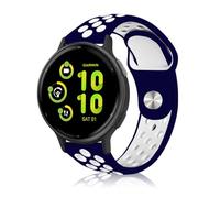 PaceBid 20mm Bracelet pour Garmin Vivoactive 5/6/Forerunner 165/170/245/645 | pour Garmin Venu Sq 2/Sq 2 music/Venu 2 Plus,Approach S50/S44, Sport Étanche Silicone Hommes Femmes Bracelets, Bleu/Blanc