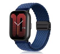PaceBid 20mm Nylon Bracelet pour Amazfit Active 2/3 Premium/Cheetah 2 Pro | pour Amazfit T-Rex 3 Pro 44mm/GTR Mini/GTS 4/4 Mini/GTS 3/2 Mini,Bip 3/Bip3 Pro/Bip S, Tressé Magnétique Bracelets, Bleu