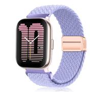 PaceBid 20mm Nylon Bracelet pour Amazfit Active 2 Square/Active 2/Active/GTR Mini/GTS 4/4 Mini/GTS 3/2, Tressé Magnétique Bracelets de Remplacement pour Amazfit GTR 42mm/Bip 3/Bip3 Pro/Bip S - Lavande