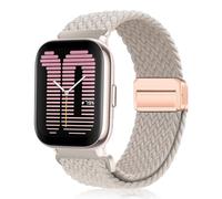 PaceBid 20mm Nylon Bracelet pour Amazfit Active 2 Square/Active 2/Active/GTR Mini/GTS 4/4 Mini/GTS 3/2, Tressé Magnétique Bracelets de Remplacement pour Amazfit GTR 42mm/Bip 3/Bip3 Pro/Bip S-Starlight