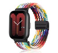 PaceBid 20mm Nylon Bracelet pour Amazfit Active 2 Square/Active 2/Active/GTR Mini/GTS 4/4 Mini/GTS 3/2, Tressé Magnétique Bracelets de Remplacement pour Amazfit GTR 42mm/Bip 3/Bip3 Pro/Bip S-Arcenciel