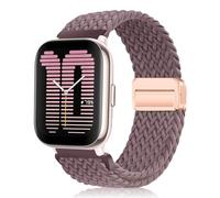 PaceBid 20mm Nylon Bracelet pour Amazfit Active 2 Square/Active 2/Active/GTR Mini/GTS 4/4 Mini/GTS 3/2, Tressé Magnétique Bracelets de Remplacement pour Amazfit GTR 42mm/Bip 3/Bip3 Pro/Bip S - Violet