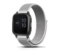 PaceBid 20mm Nylon Bracelet pour Garmin Forerunner 70/170 43mm/165/570 42mm | pour Garmin Vivoactive 6/5/Approach S50/S44,Forerunner 165/165 Music/245/645, Nylon Bracelet de Remplacement, Blanc