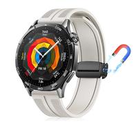 PaceBid 22mm Bracelet Compatible avec Huawei Watch GT 6/6 Pro 46mm/GT 5 /GT5 Pro 46mm/Watch5/Watch4/4Pro, Silicone complexe Nylon Tressé Magnétique Bracelets pour Huawei Watch GT3/GT4/GT2 - Starlight