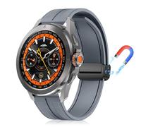 PaceBid 22mm Bracelet pour Xiaomi Watch S5 46mm/S4 47mm/S4 Sport/S3/S1 Pro, Silicone complexe Nylon Tressé Magnétique Replacement Band pour Xiaomi Redmi Watch 5 Active/5 Lite/Watch5/Watch2 - Cendre