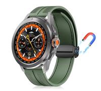 PaceBid 22mm Bracelet pour Xiaomi Watch S5 46mm/S4 47mm/S4 Sport/S3/S1 Pro, Silicone complexe Nylon Tressé Magnétique Replacement Band pour Xiaomi Redmi Watch 5 Active/5 Lite/Watch5/Watch2 - Vert