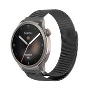 PaceBid 22mm Métal Bracelet Compatible avec Amazfit Balance, Femmes Hommes Métal Acier Inoxydable Tissé en Maille Ajustable Magnétique Bracelet de Montre pour Amazfit Balance 2 - Noir