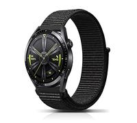 PaceBid 22mm Nylon Bracelet Compatible avec Huawei Watch GT 6/GT 6 Pro 46mm/Watch5 /GT5/5 Pro/GT4/GT3/GT2/3 Pro/Watch4 (46mm), Sport Bracelet de Remplacement pour Huawei Watch 4 Pro 48mm - Noir