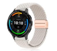 PaceBid 22mm Nylon Bracelet pour Garmin Venu 3/Venu 4 45mm/Venu2/vivoactive 4, Magnétique Tressé Elastique pour Garmin Forerunner 265/255/255 Music/570 47mm/Amazfit Balance 2/Bip 6 - Abricot