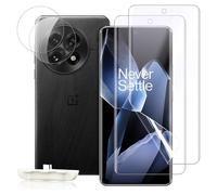 PaceBid Protection Écran Compatible avec OnePlus 13 5G, [2 + 2 Pièces] HD TPU Film Protecteur D'écran + Verre Trempé Camera Lens Protection pour OnePlus 13 5G