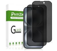 PaceBid Verre Trempé Anti-Espion Compatible avec iPhone 16 Plus, [2 Pack] [9H Dureté] Privacy Film Protecteur Anti-Spy Protecteur D'écran Confidentialité pour iPhone 16 Plus/iPhone 16+