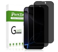 PaceBid Verre Trempé Anti-Espion Compatible avec iPhone 16 Pro Max, [2 Pack] [9H Dureté] Privacy Film Protecteur Anti-Spy Protecteur D'écran Confidentialité pour iPhone 16 Pro Max