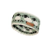 Pachamama Bandeau chauffe-oreilles pour femme 100 % pure laine mérinos fine tricoté à la main motif troupeau de mouton Taille unique Fait à la main Doux, chaud, respirant, évacuation de l'humidité