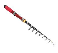 Pâchée, 1,9 mètre / 6,2 Pieds Contraction Polaire Portable Pole Rotatif extérieur Fibre de Verre Télétage télescopique pour activités de pêche en Plein air