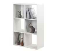 PACHIRA Bibliothèque avec 6 Compartiments, 2 x 3 Niveaux, Cube, Meuble De Rangement Livres, Étagère De Rangement 6 Niveaux, Étagère De Rangement Ouverte, Étagère Cubique pour Vêtements, Présentoir