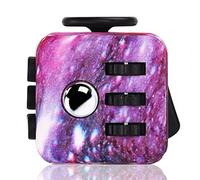 Pachock Galaxy Fidget Toy Cube Anti Stress Jouet, Réducteur de Stress de Portable, Décompression Jouet Cube avec 6 Modules Apaisants, Gadget Sensoriels Cadeau Toy de Stress pour TSA TDAH
