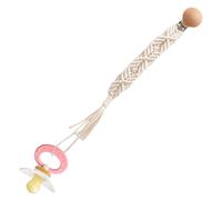 Paci Clips,Agrafes Sucette Fille,Clip de sucette en corde de coton Boho - Clips flexibles pour garçons, filles, corde en coton tressé pour tout-petits, pour et fixation de bouteille de lait