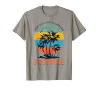 Pacific Afterglow Santa Monica Californie Palm Sunset T-Shirt