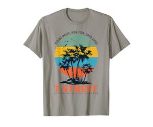 Pacific Afterglow Santa Monica Californie Palm Sunset T-Shirt