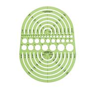 Pacific Arc Circles Radius Master Guide de gabarit, de 1,27 cm à 9,5 cm de rayon et 36 cercles parfaits de 1,9 cm à 2,5 cm