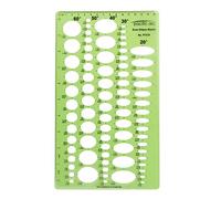 Pacific Arc Guide de gabarit Even Ellipse Master, 79 ellipses en 5 projections de 20, 30, 40, 50 et 60 degrés