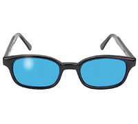 Pacific Coast Original KD's Biker Lunettes de Soleil (Monture Noire/Verres Turquoise)
