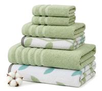 Pacific Coast Textiles Lot de 6 Serviettes en Fil Teint Bio Vert Sauge