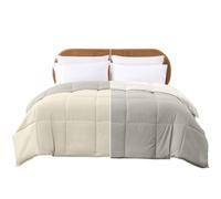 Pacific Coast Textiles Modern Threads réversible Couette Duvet Alt, Polyester, Ivoire/atmosphère, Double