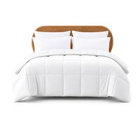 Pacific Coast Textiles réversible Couette Duvet Alt, Polyester, Blanc, Reine