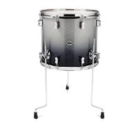 Pacific Drums Concept Maple - Tom basse en érable, 16" x 14", finition laquée en fondu argent vers noir