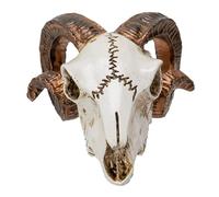 Pacific Giftware Alchemy England Mini figurine de crâne de bélier en polyrésine Décoration de table Halloween Micro paysage Accent