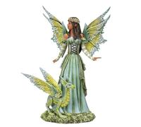Pacific Giftware Amy Brown Figurine d'elfe Jewel of The Forest avec dragon à collectionner