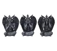 Pacific Giftware Baphomet Jeu de Chiffres - Pas Mal Voir Entendre Dire - Gothique Statue Déco Diable